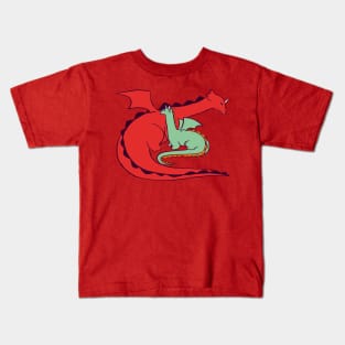 Red and Green Dragon Kids T-Shirt